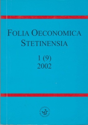 FOLIA OECONOMICA STETINENSIA 1 (9) 2002