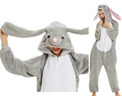 KRÓLIK ZAJĄC USZY GRUBY DRES KIGURUMI 128-134 XXS