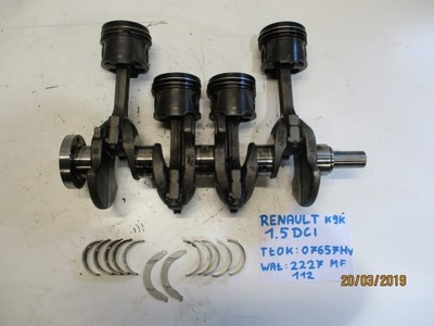 Wał колінчастий поршні renault megane 1,5dci фото №1