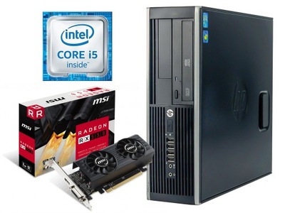 Komputer PC do gier HP i5 16GB RAM SSD +MSI RX-550