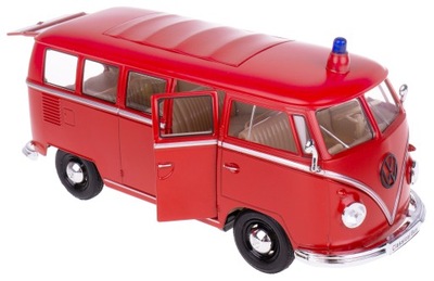 1963 VOLKSWAGEN STRAŻ BUS T1 MODEL WELLY 1:24