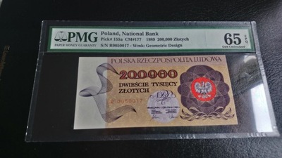 200000 zł 1989 r PMG 65 EPQ seria R