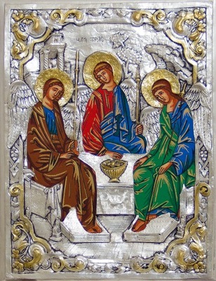 Ikona Trójcy Świętej Andrieja Rublowa ZŁOCONA