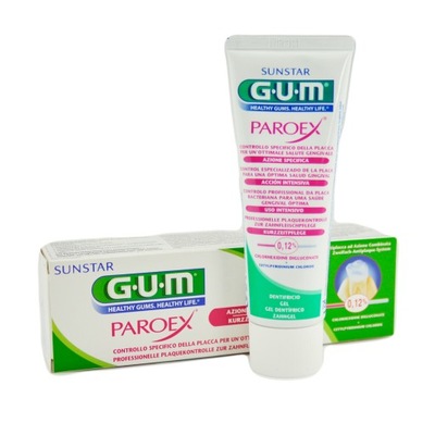 GUM PAROEX 0,12% ZUBNÁ PASTA S CHLÓRHEXIDÍNOM