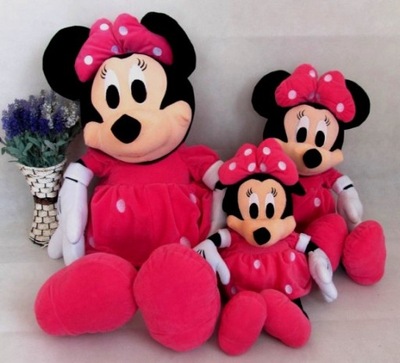 ZESTAW 3x MINIE MINNI MINNIE PRZYTULANKA MIŚ 80cm