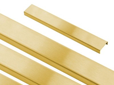 PROFIL METALOWY ZŁOTY GOLD 2x244 MATOWY INOX