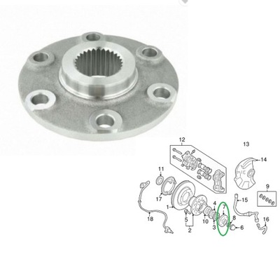 FLANSZA CUBO RUEDAS PARTE DELANTERA MITSUBISHI L200 MB160942  