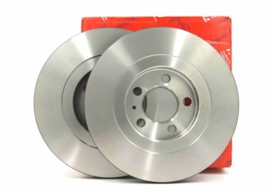 Гальмівні диски trw перед do audi a3 8l1 seat leon комплект фото №1