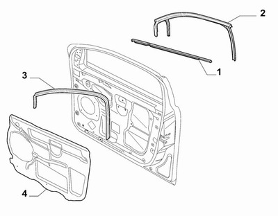 GASKET GLASS DOOR LANCIA YPSILON 11- 51860675  