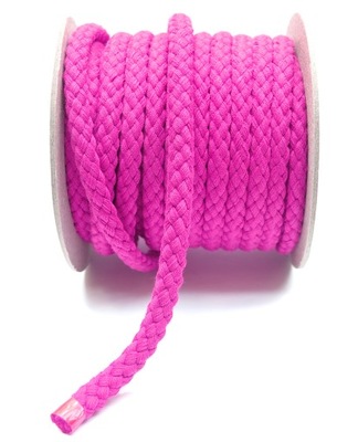 sznurek bawełniany knot pleciony 8mm 1m 7432 pink