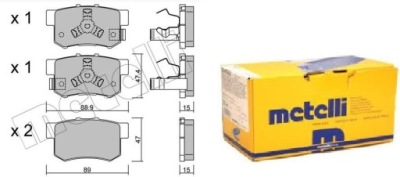 Metelli тормозные колодки тормозные задняя honda cr-v ii iii фото №1
