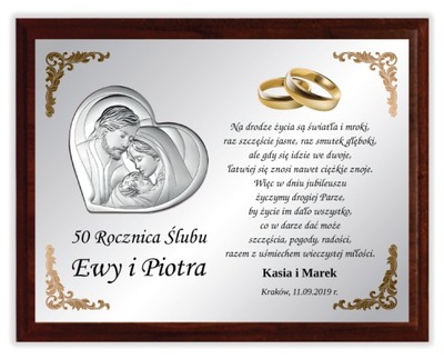 PREZENT ROCZNICA ŚLUBU JUBILEUSZ 10 20 25 35 50 XL