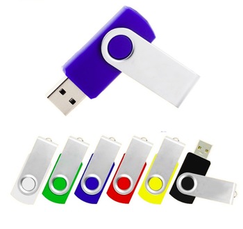 PREZENT PENDRIVE OBROTOWY KOLORY DO BIURA 128GB