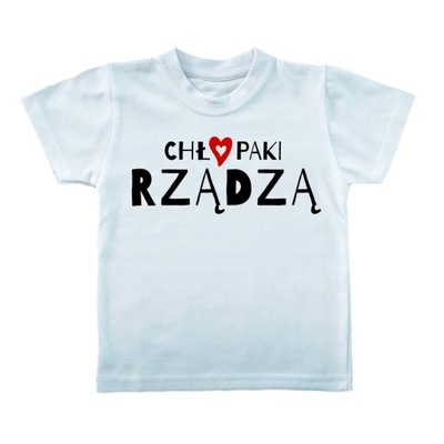 Koszulka dziecięca CHŁOPAKI RZĄDZĄ T-SHIRT Biała