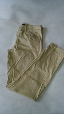 MANGO basics spodnie cienkie damskie beżowe 38