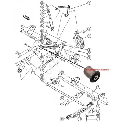 BUSHING SWINGARM BOTTOM SIDE DODGE RAM 1500 4X4 02-05  