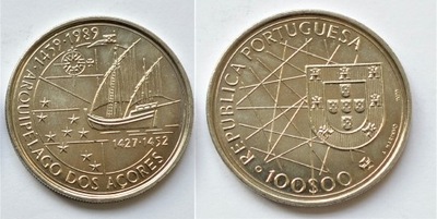 PORTUGALIA 100 ESCUDO 1989 DOS ACORES