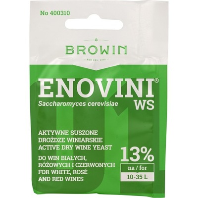 DROŻDŻE WINIARSKIE DO WIN STOŁOWYCH ENOVINI WS