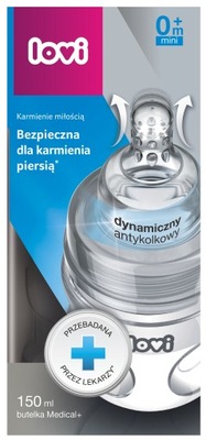 LOVI BUTELKA MEDICAL 150 ML SMOCZEK DO BUTELKI 0M+ MINI