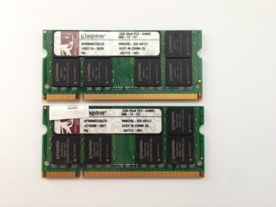 DDR2 4GB 2x2GB 800Mhz PC2 6400S KINGSTON SODIMM