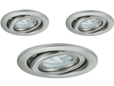 PAULMANN ZESTAW 3x9W GU10 HALOGEN SZCZOTKOWANE