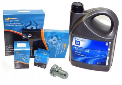 FILTROS 4 PIEZAS + ACEITE GM 10W40 5L AUDI A4 B5 1.9TDI 90KM  