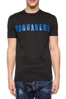 DSQUARED2 czarny t-shirt z logo r. XL ORYGINAŁ