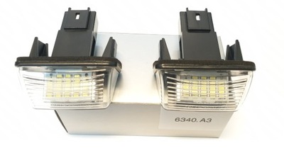 Лампа номерного знака led peugeot 207 407 306 307 308 206 фото №1
