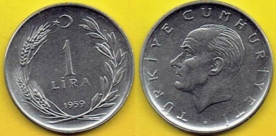 Turcja 1 Lira 1959 r.