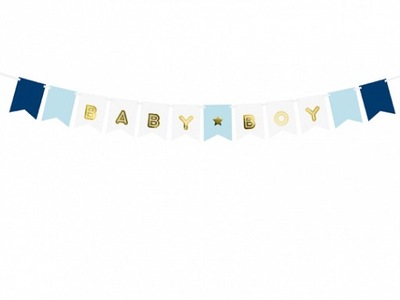 Baner Baby Boy Baby Shower Narodziny Niebieski