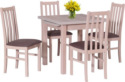 Stół kuchenny rozkładany 80x80/110 z 4 krzesłami