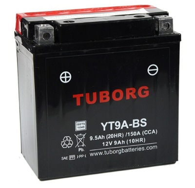 BATERÍA TUBORG YT9A-BS 12V 9.5AH 150A  