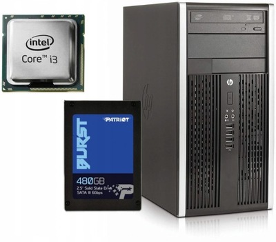Komputer PC HP i3 3.3GHz 8GB DDR3 Dysk 480GB SSD