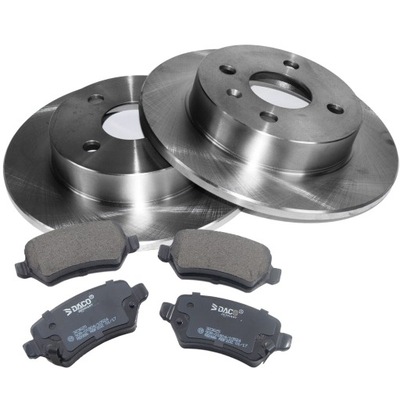 DISCS 2 PCS. + PADS REAR FOR OPEL ASTRA G H 4 SCREW  