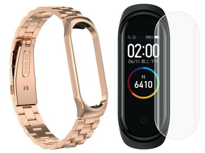 BRANSOLETA RÓŻOWA PASEK DO XIAOMI MI BAND 4 +FOLIA