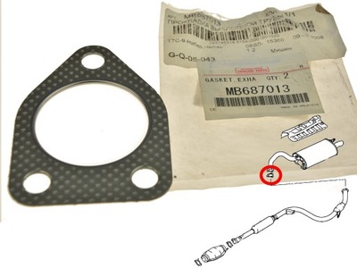 Прокладка труби глушника mb687013 оригінальний номер mitsubishi фото №1