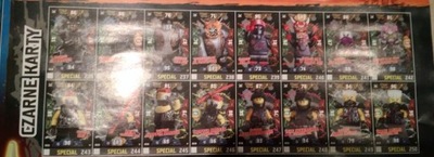 karty Lego Ninjago seria 3, karty czarne 235 - 250