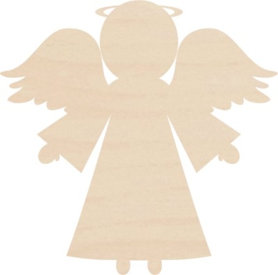 Anioł aniołek SKRZYDLATY sklejka dekor ozdoba