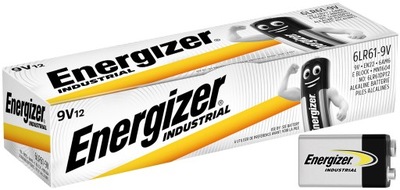 12x Mocna Bateria ENERGIZER Industrial 6LR61 6F22 EN22 9V