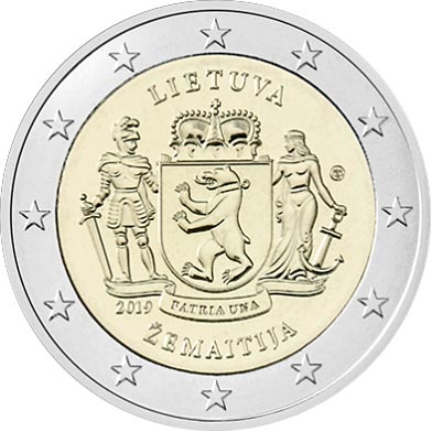 2 euro Litwa Żmudź 2019