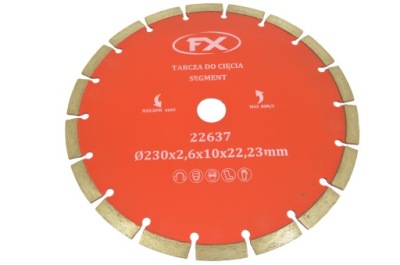 Diamond DISK SEGMENTOVANÉ 230x2,6 kubických metrov betónu
