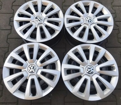 4 PIEZAS LLANTAS ACERO VW PASSAT BEETLE + KOLAPAKI CON VW  