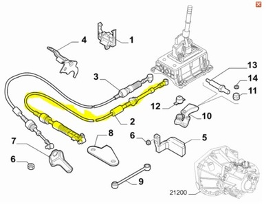 CABLE CAMBIOS DE TRANSMISIÓN FIAT BRAVO 1.6, 1.9, ORIGINAL FIAT  