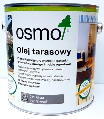 Osmo 019 Olej do tarasów 2,5l Szary