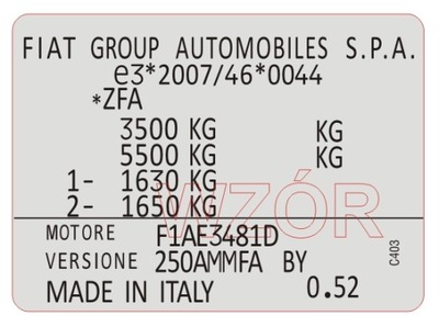 TABLA / PEGADURA LIMPIA FIAT  