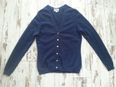 PURE COLLECTION NAVY CASHMIRE CARDIGAN 40