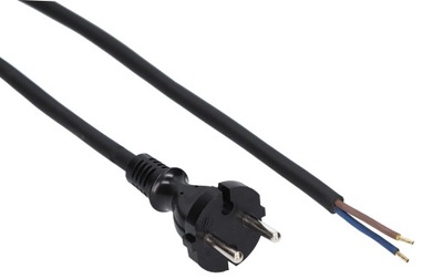 Przewód Kabel z wtyczką prostą Guma H05RR-F 2x1 5m