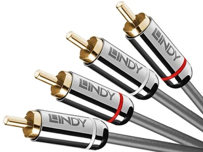 KABEL KABLE 2X RCA 2X RCA LINDY CROMO LINE 0,5M