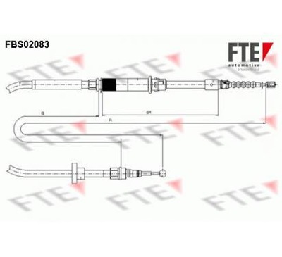 TEXTAR ТРОС ТОРМОЗА L/P VW PASSAT 96-05