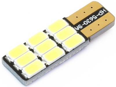 W5W T10 9 DIODO LUMINOSO LED SMD 5630 CAN BUS CANBUS LATERAL  
